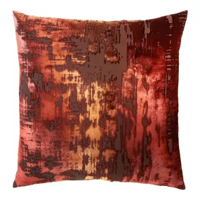 Paprika Brushstroke Velvet Pillows by Kevin O'Brien Studio