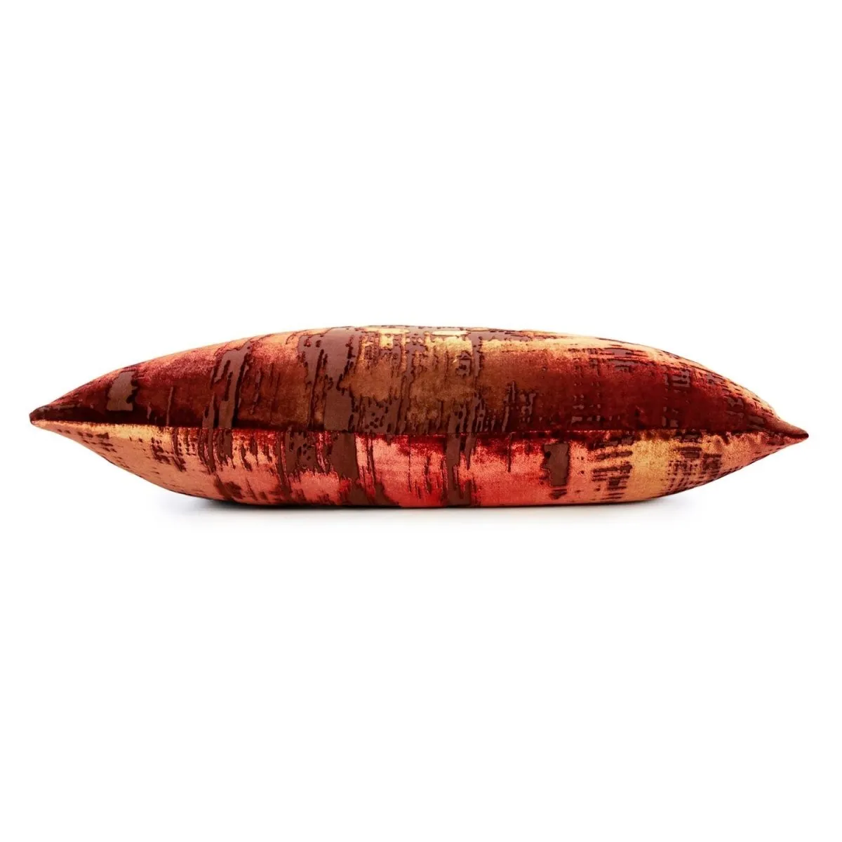 Paprika Brushstroke Velvet Pillows by Kevin O'Brien Studio