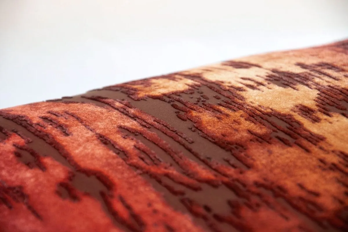 Paprika Brushstroke Velvet Pillows by Kevin O'Brien Studio