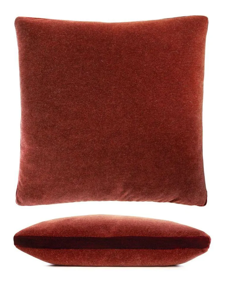 Paprika Mohair Throw Pillow by Kevin O'Brien Studio