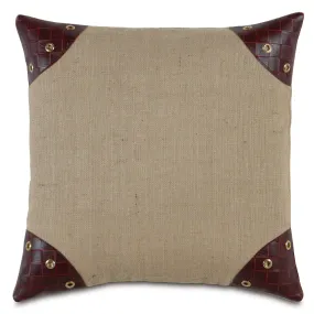 Passport Tan Throw Pillow Cover 20x20