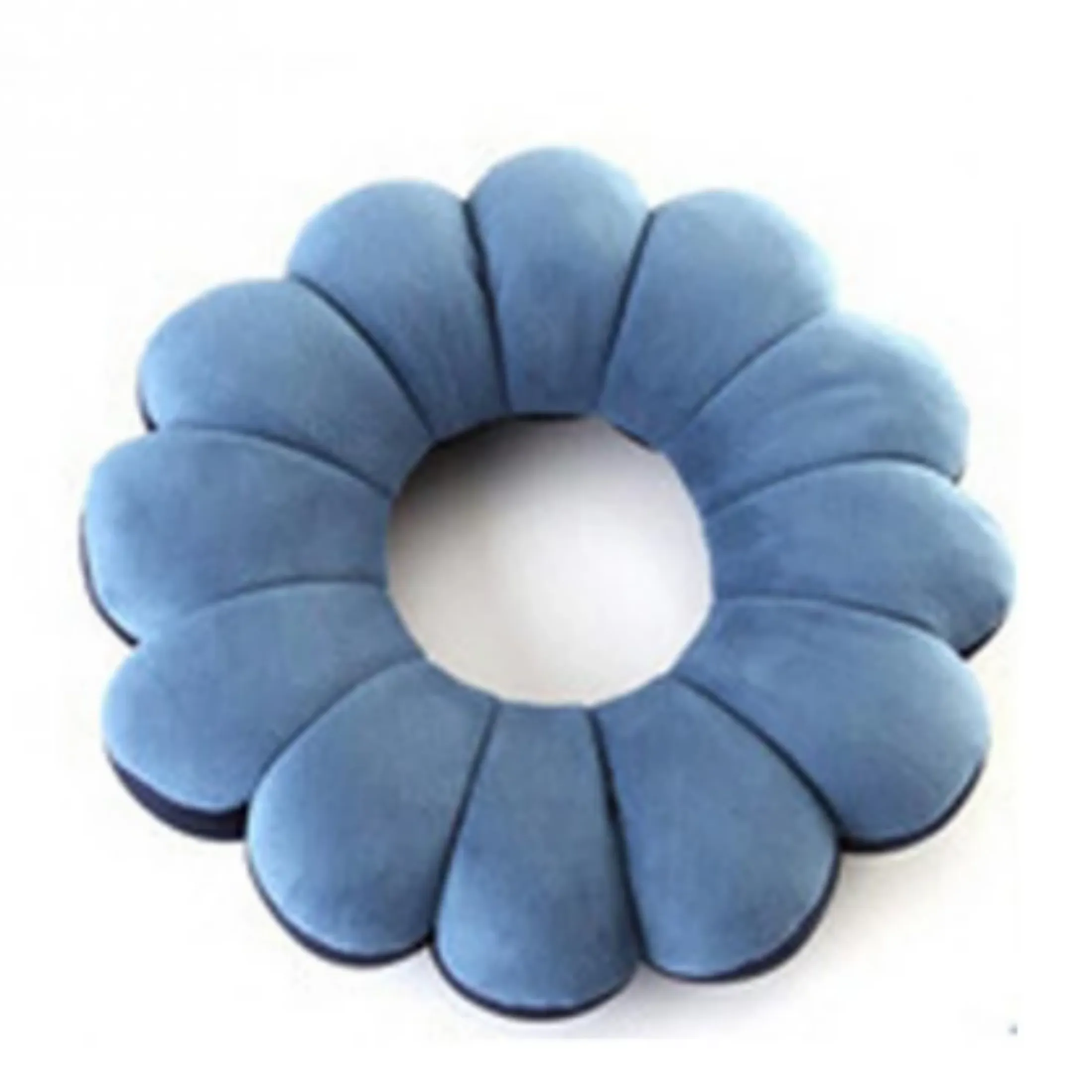 Pillow Travel Neck, Head, and Lumbar Support Pillow, Fleece Twistable Travel Pillow Filled with Microbeads (Blue)