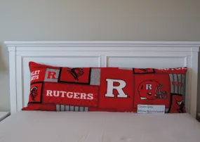 Pillows - Body Pillow Cover - College - NCAA - Rutgers University-RU - Scarlet Knights