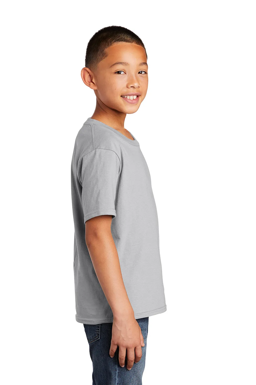 Port & Company Youth Fan Favorite Short Sleeve Crewneck T-Shirt - Silver Grey