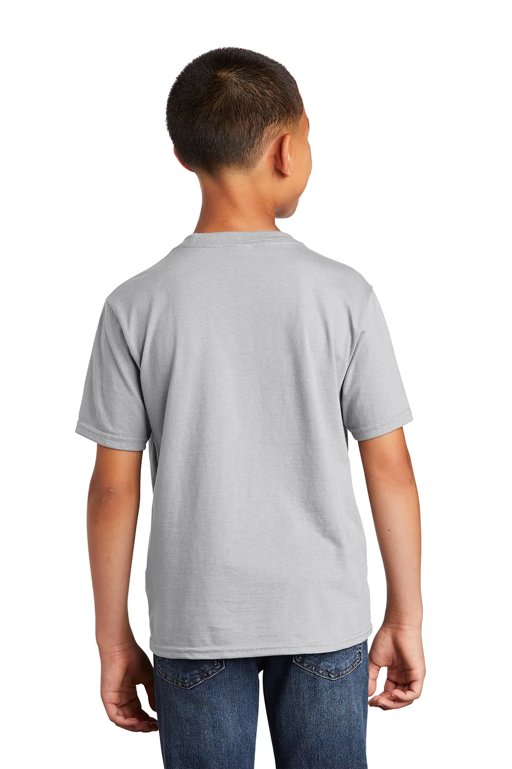 Port & Company Youth Fan Favorite Short Sleeve Crewneck T-Shirt - Silver Grey