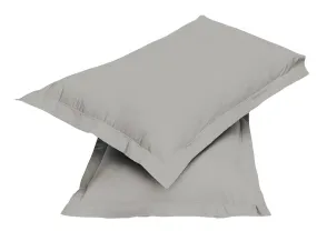 Premium Grey Standard Size 2 Piece Set Pillow Cover 50x75cm with Super soft Brushed Fabric