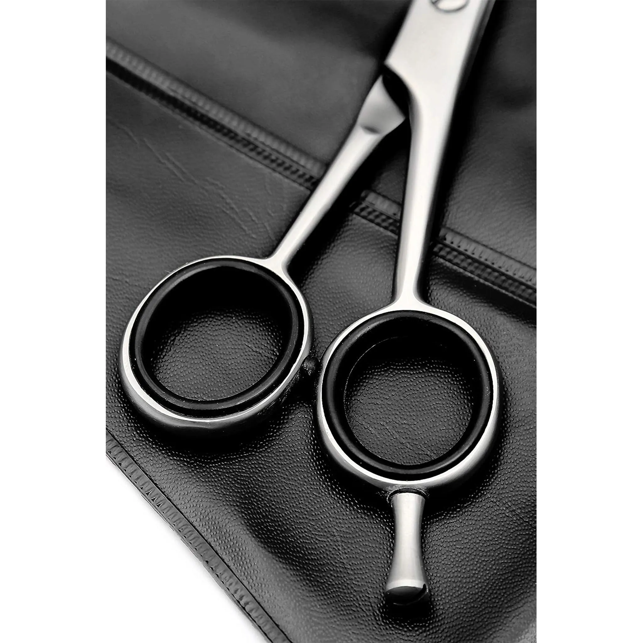 Premium Hair Cutting Scissors - Includes Protective Case by Ruvanti (Grey Thinning)