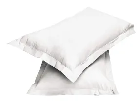 Premium White  Standard Size 2 Piece Set Pillow Cover 50x75cm with Super soft Brushed Fabric