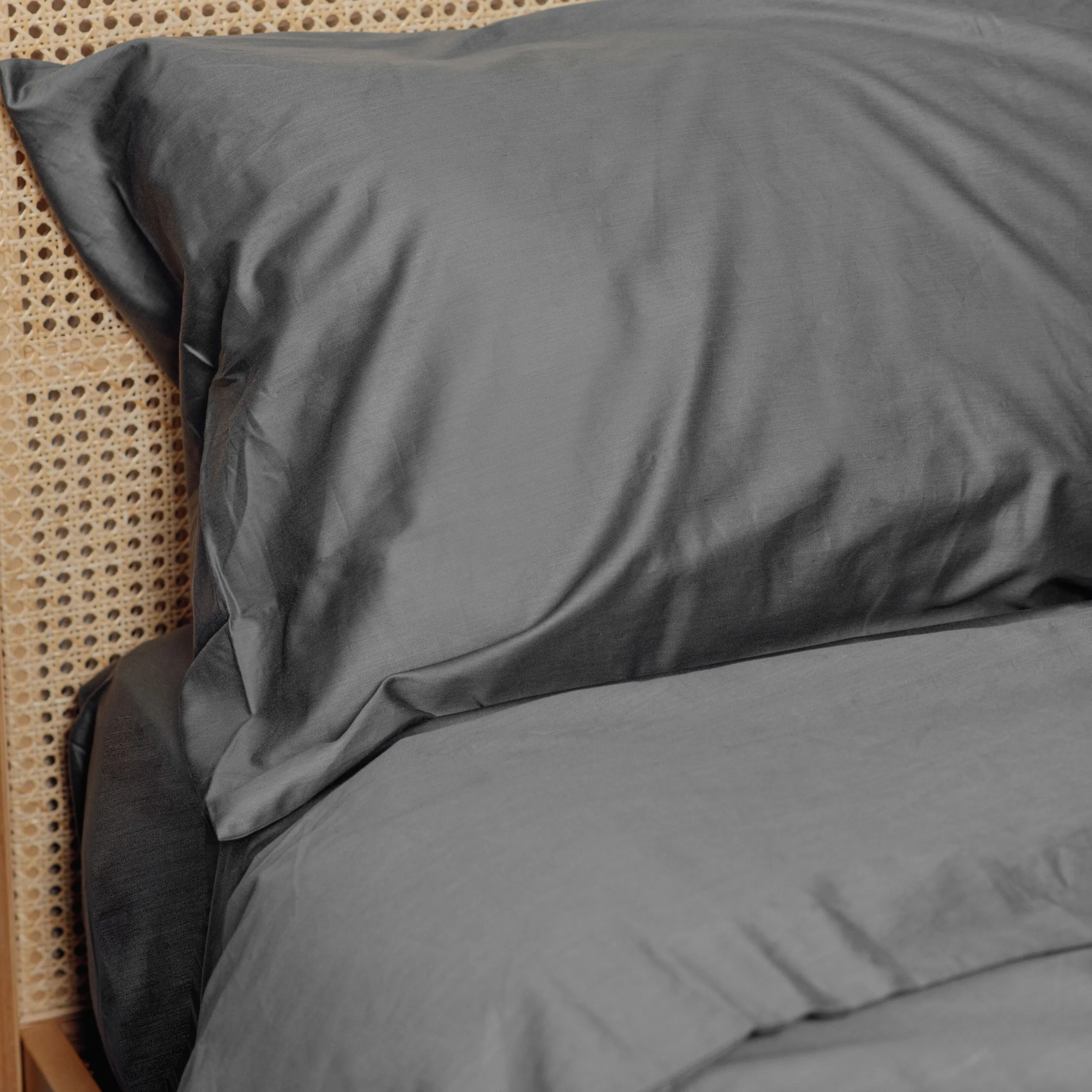 PupSheets™ Hair Resistant, Antimicrobial & Cooling Duvet Cover and Sham Set - Graphite