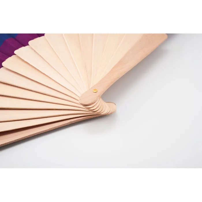 Rainbow Wooden Hand Fan | BOWFAN - MO6446