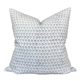 READY TO SHIP Designer Juhi Pillow Cover in Grey Olive Indigo