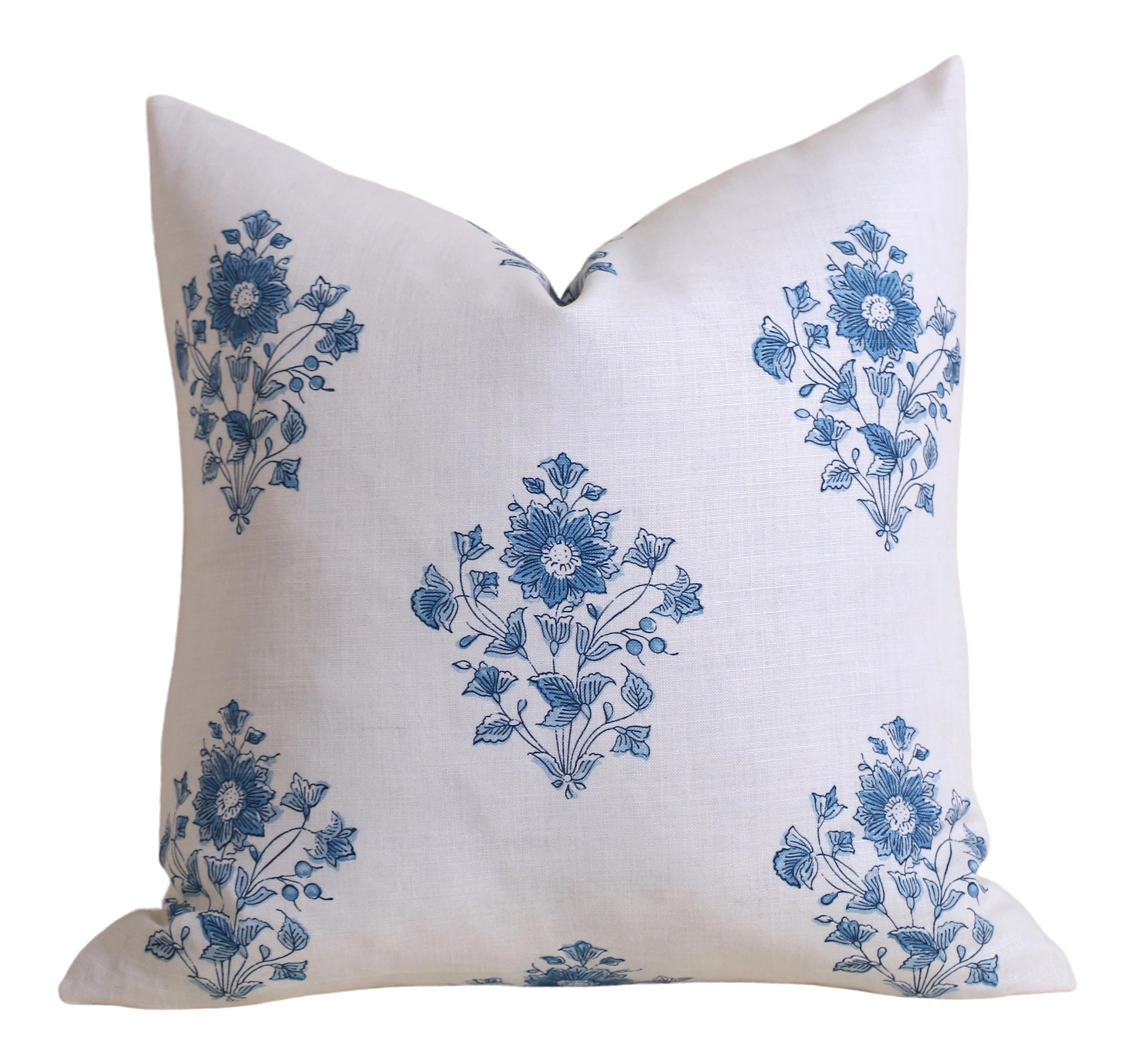 Schumacher Blue and White Pillow cover / Block Print Pillow Cover / Beatrice Bouquet