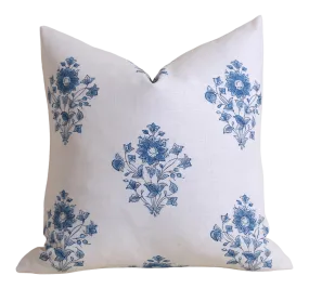 Schumacher Blue and White Pillow cover / Block Print Pillow Cover / Beatrice Bouquet