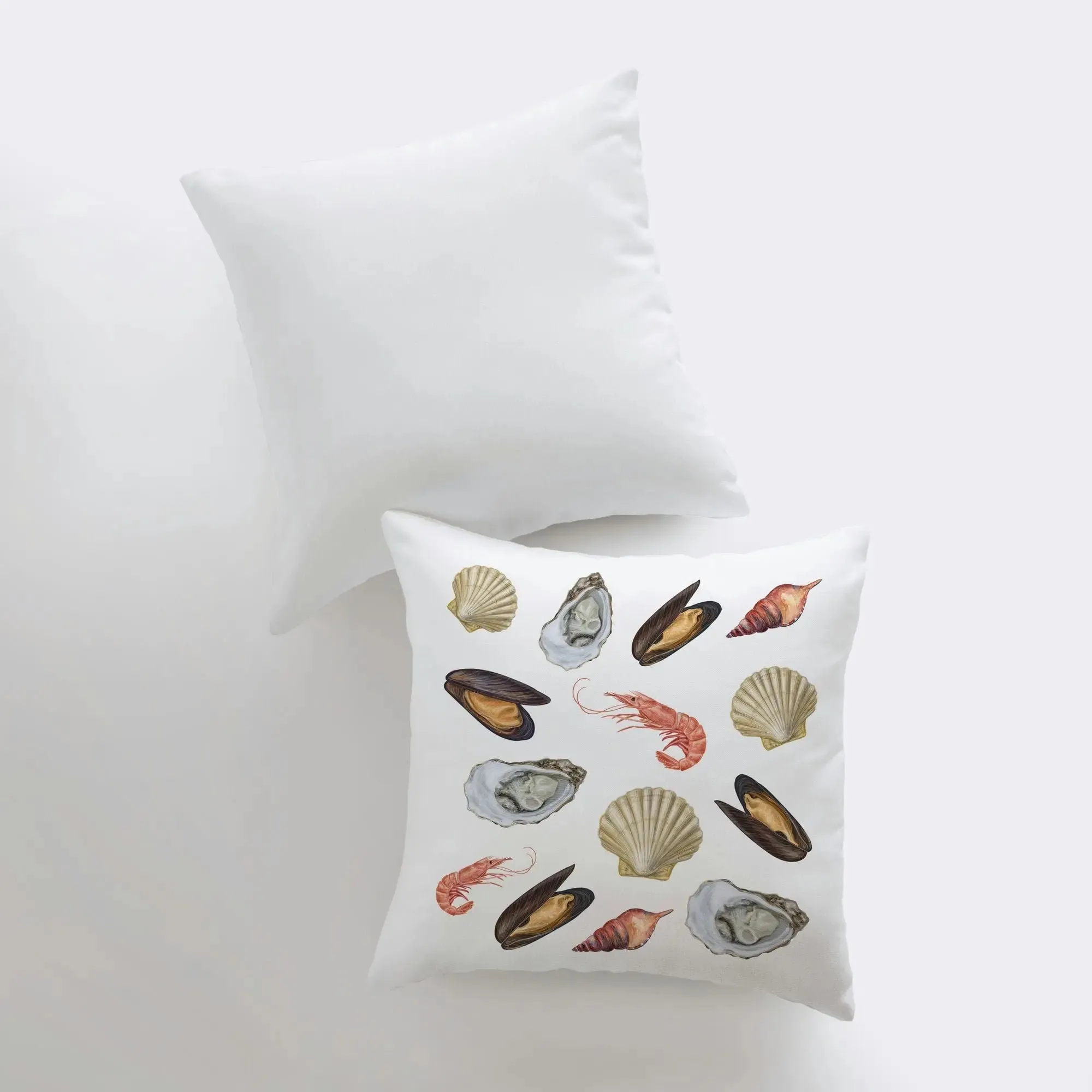 Shells |  Crustaceans | Throw Pillow | Home Decor | Modern Decor | Nautical | Ocean | Gift for Her | Accent Pillow Cover | Beach | Sea