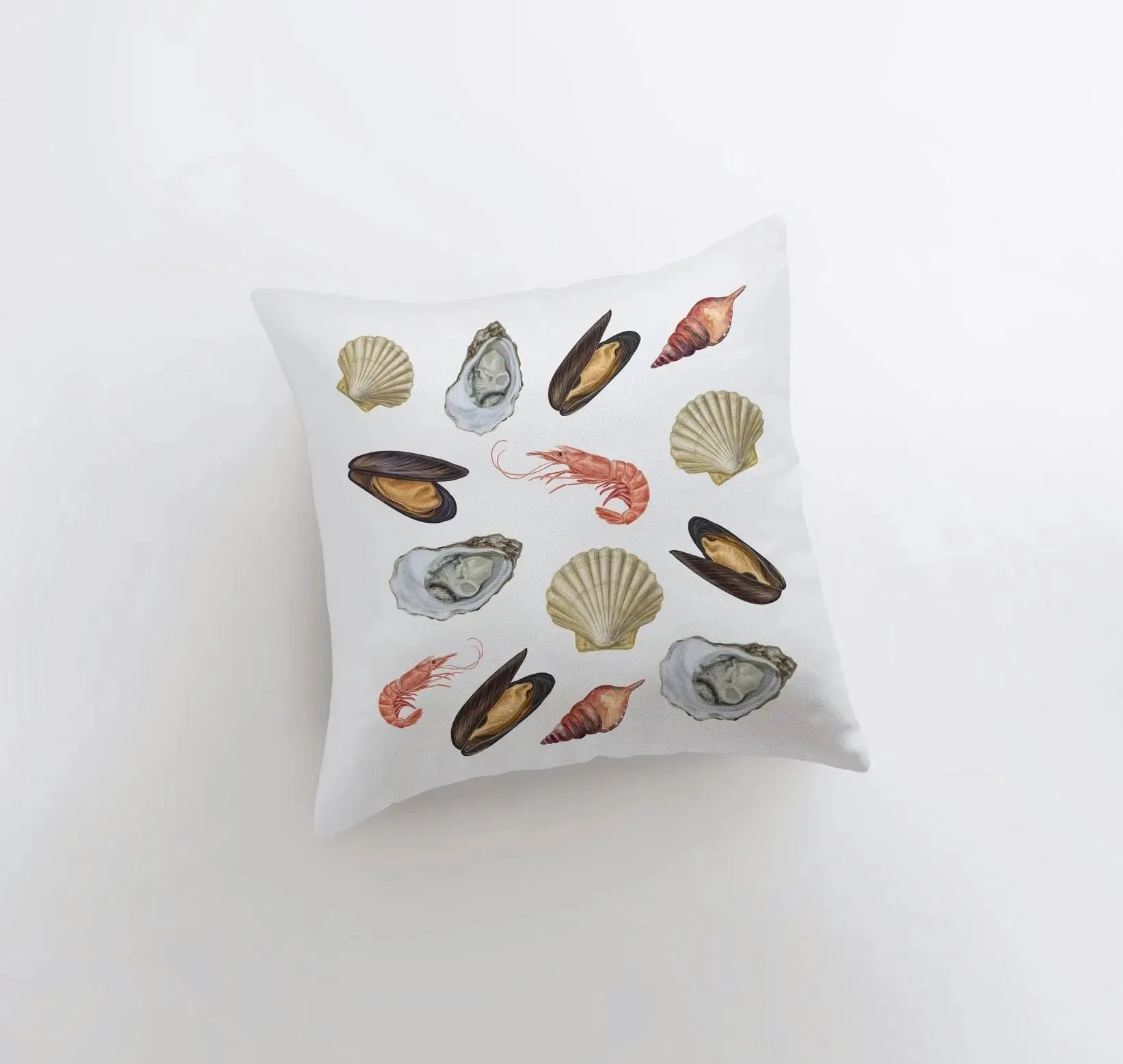 Shells |  Crustaceans | Throw Pillow | Home Decor | Modern Decor | Nautical | Ocean | Gift for Her | Accent Pillow Cover | Beach | Sea