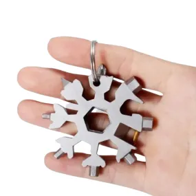 Snowflake Look Multi-Purpose Keychain Screwdriver Set 18in1