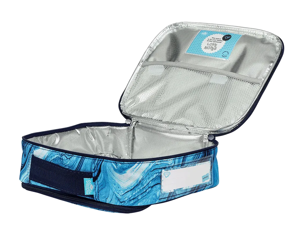 Spencil Insulated Lunch Bag with Chill Pack - Ocean Marble