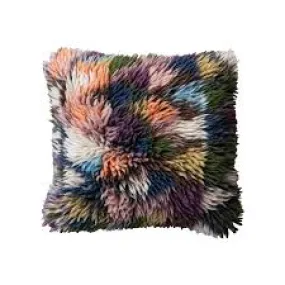 Square Wool Shag Pillow