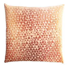 Sunstone Triangles Velvet Pillow by Kevin O'Brien Studio