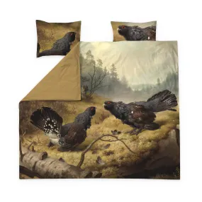 Taistelevat metsot Sateen Double Duvet Cover Set