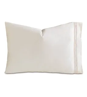 Tessa Ivory King Pillowcase 21x37 in Sable