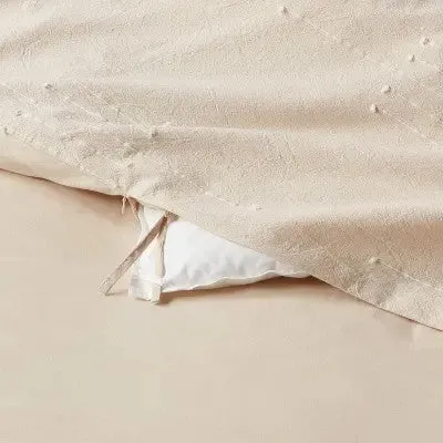 Threshold Clipped Linework Duvet Set Cotton Clipped Linework