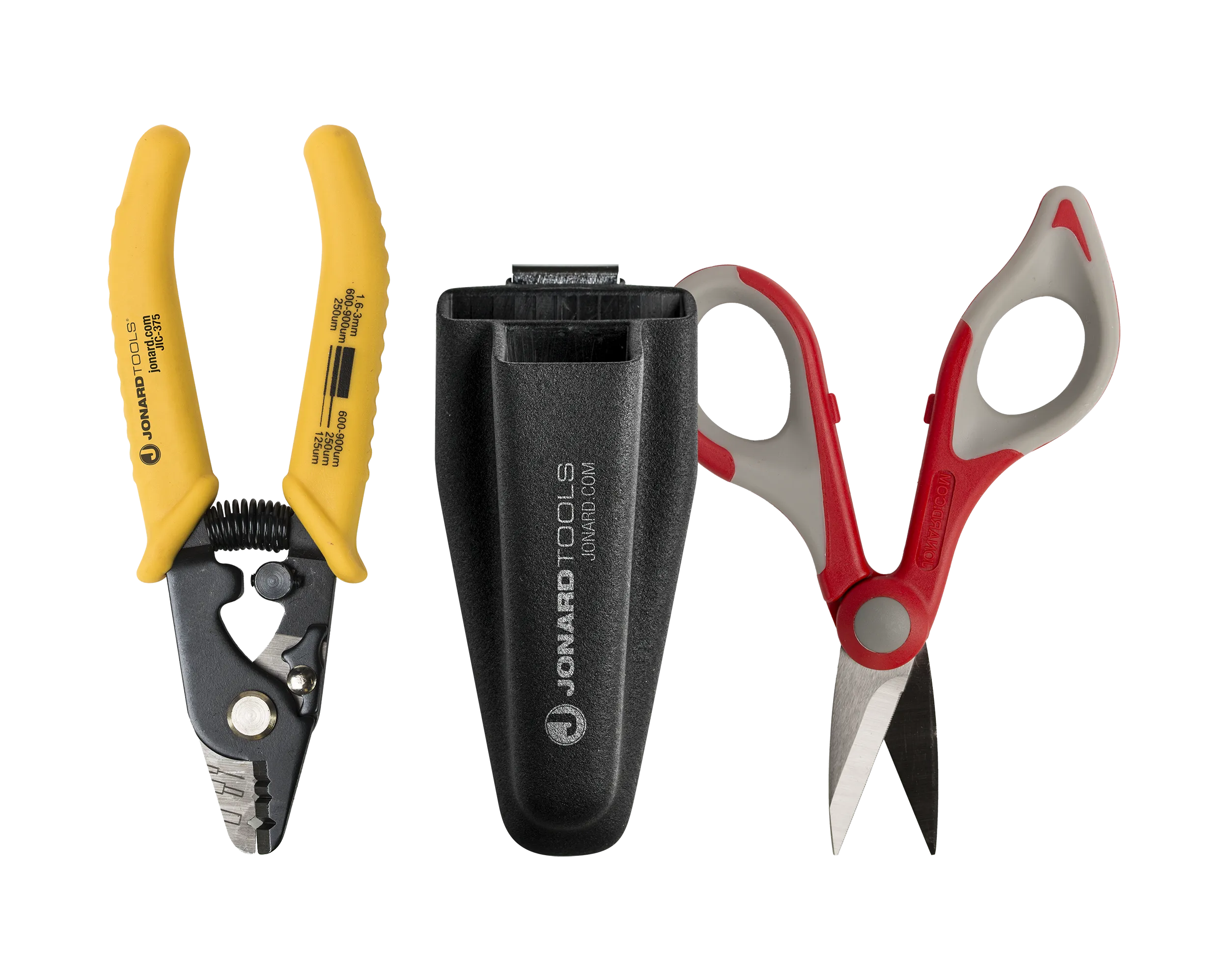 TK-350: Fiber Stripper & Kevlar® Shears Kit, Molded Pouch, Jonard