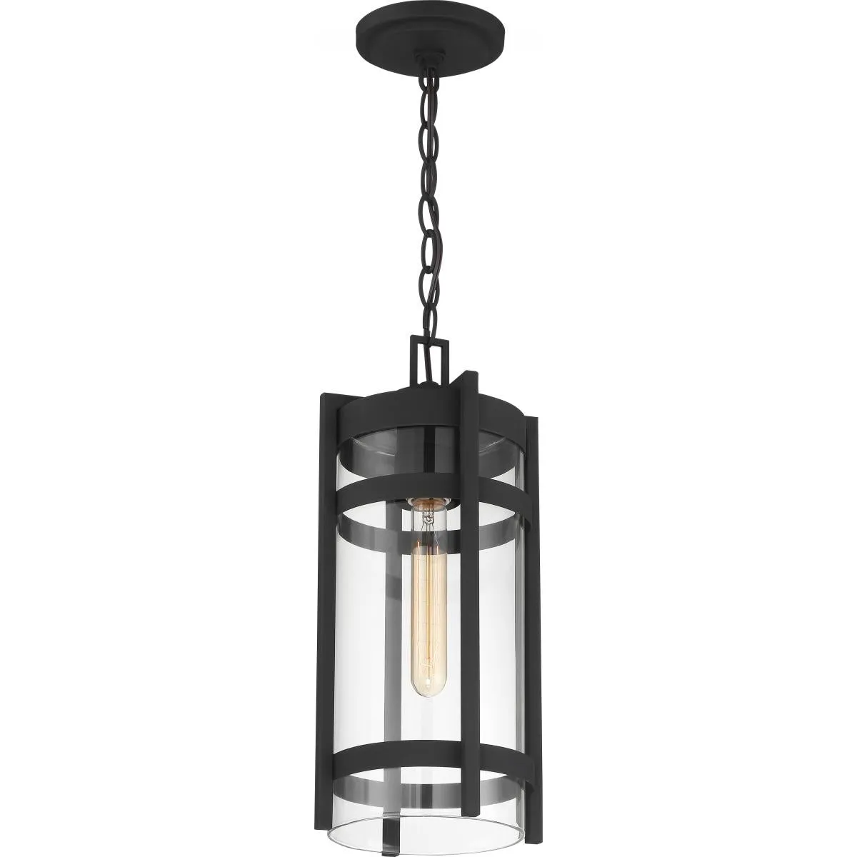 TofIn.o 16 In. Outdoor Hanging Lantern Black finish