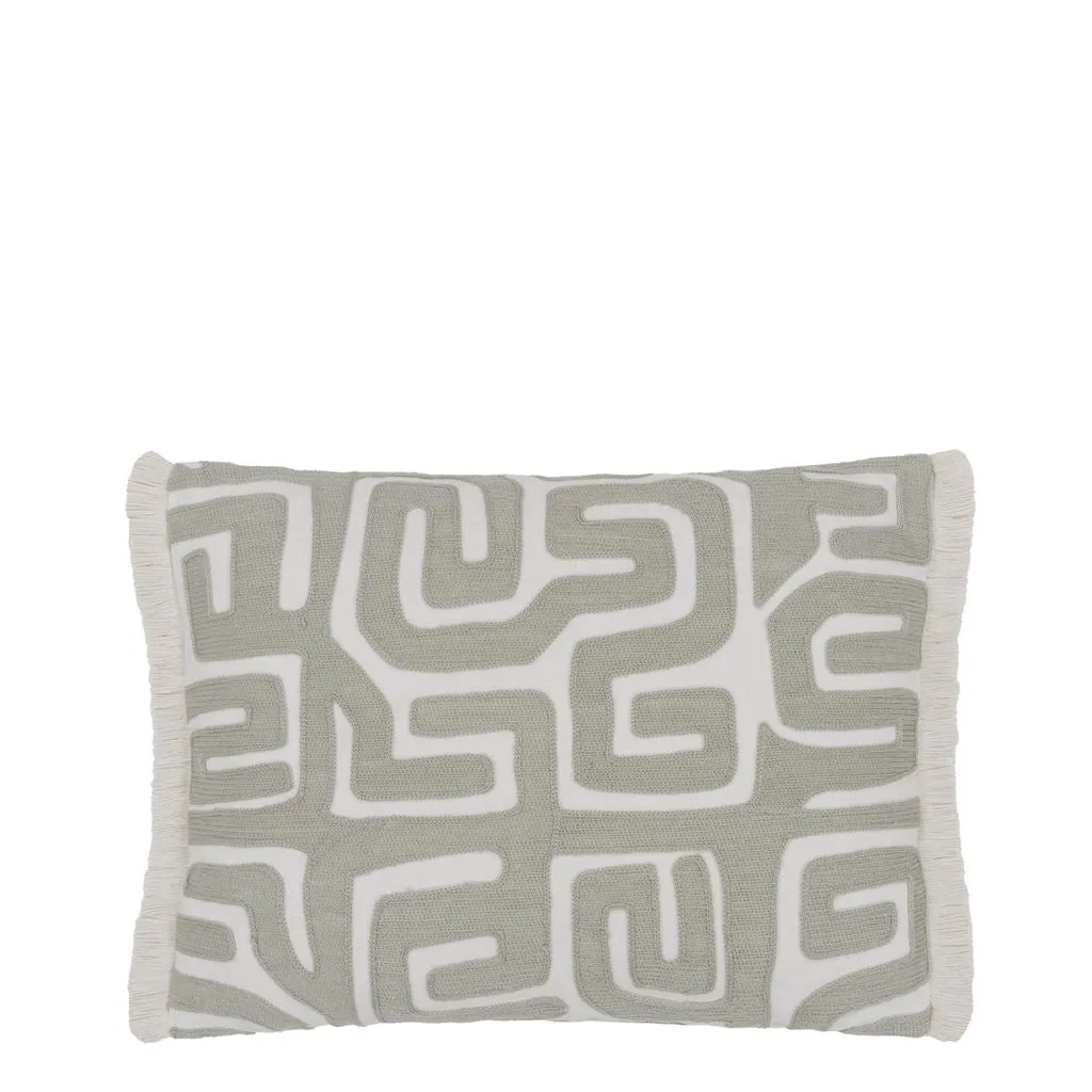 Tokusa Sepia Linen/cotton Throw Pillow by Designers Guild