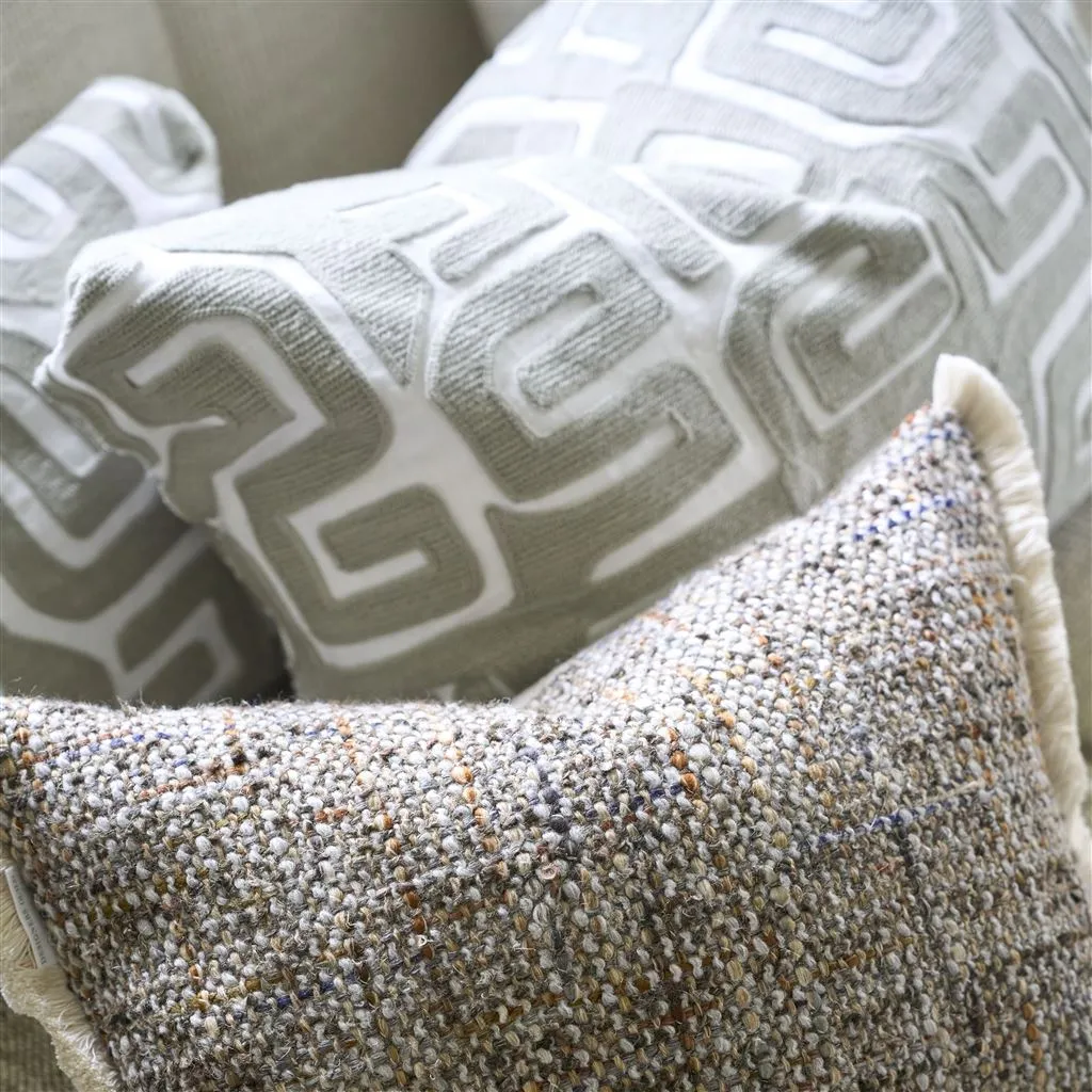 Tokusa Sepia Linen/cotton Throw Pillow by Designers Guild