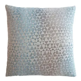 Triangles Robin's Egg Velvet Pillows by Kevin O’Brien Studio