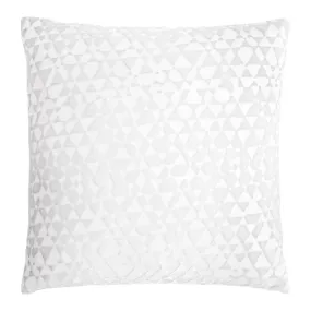 Triangles White Velvet Pillows by Kevin O’Brien Studio