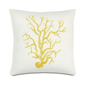 Tropical Coral Sea Life Throw Pillow Cover 18x18