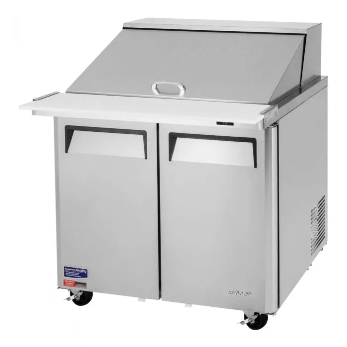 Turbo Air 36" Mega Top Sandwich / Salad 15 Pan Refrigerated Prep Table, 2 Solid Doors