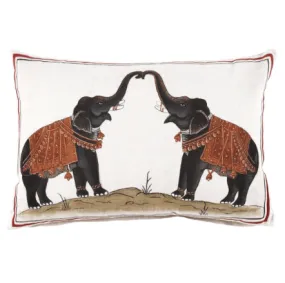 Two Elephants Decorative Pillow