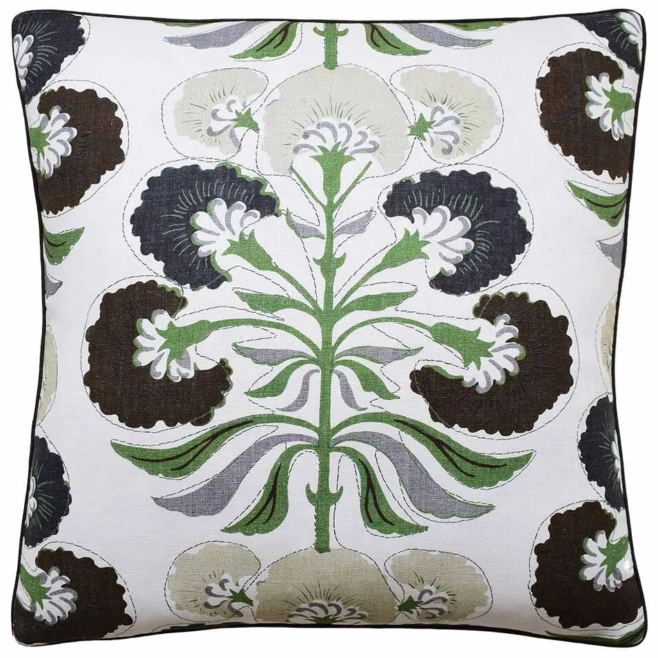 Tybee Tree Black and Green Decorative Pillow Ryan Studio