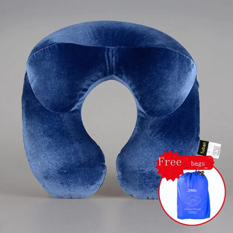 U-Shape Travel Pillow for Airplane Inflatable Neck Pillow Travel Accessories Comfortable Pillows for Sleep Home Textile