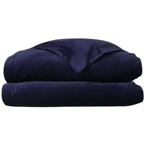 Velvet Duvet Cover in Midnight Blue