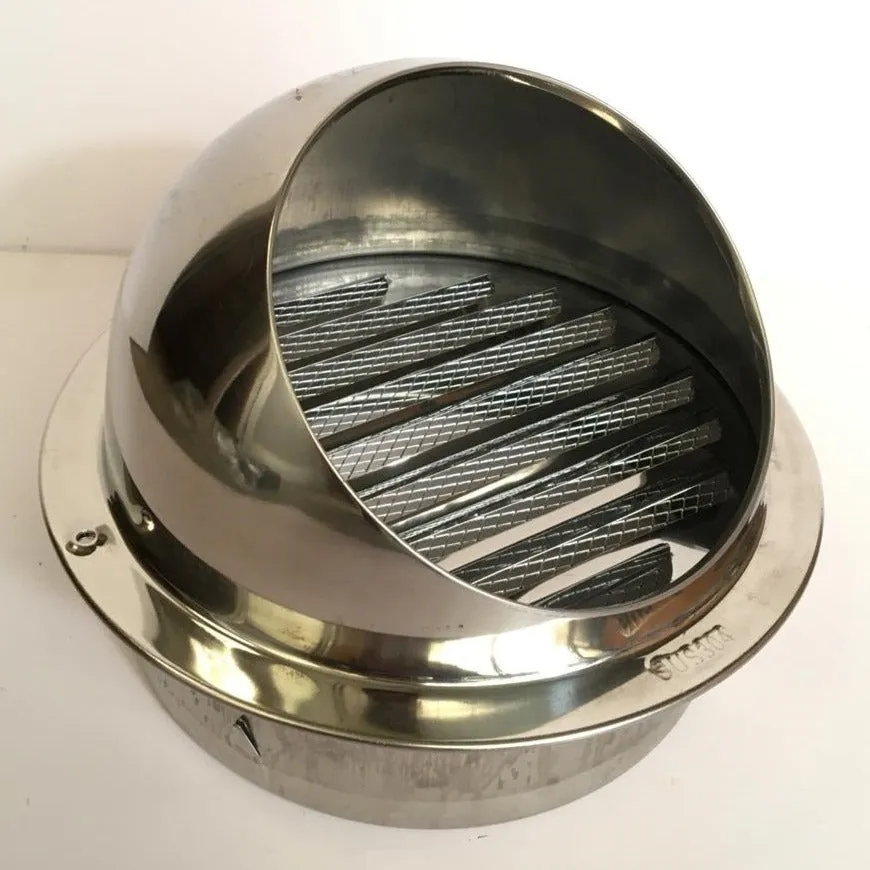 Vent Stainless Steel Cowl Cover Avoid Birds Entering For Bathroom/Office/Kitchen Ventilation/Exhaust Fan By Wadbros