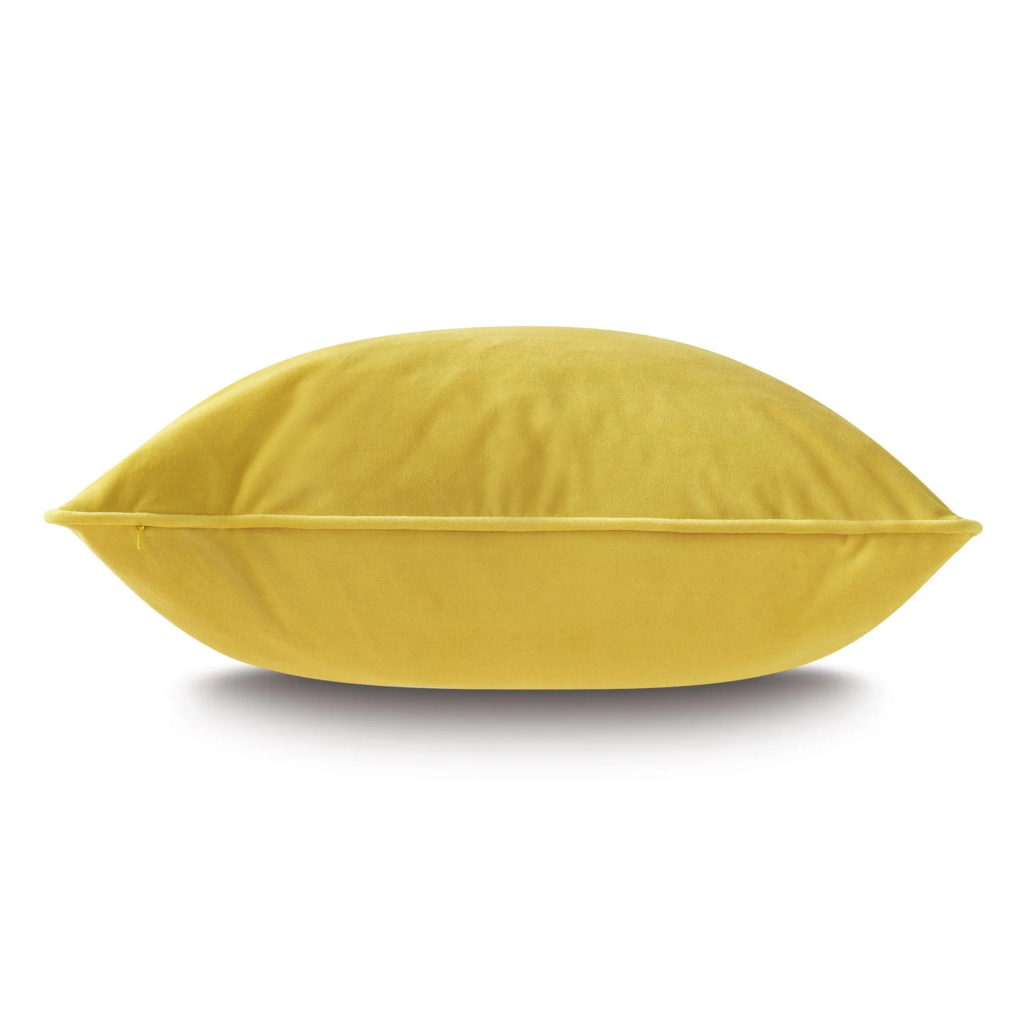 Vesper Velvet Throw Pillow Cover 20x20 in Yellow