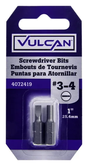 Vulcan 306192OR Screwdriver Bit, Hex Shank, S2 Chrome Molybdenum Steel :CD 2: QUANTITY: 1