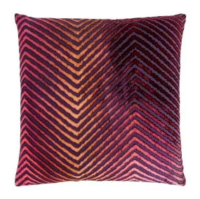 Wildberry Chevron Velvet Pillows by Kevin O'Brien Studio