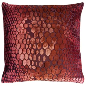 Wildberry Snakeskin Velvet Pillows by Kevin O'Brien Studio