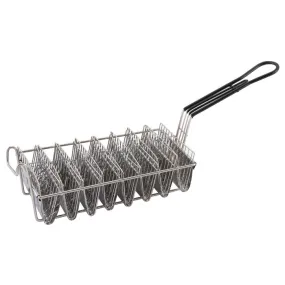 Winco TB-8 6" Nickel-Plated Taco Basket - 8-Shell Capacity