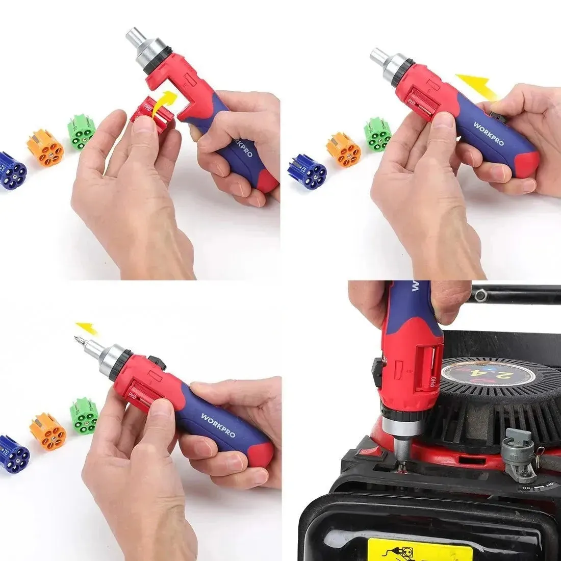 WORKPRO 24 in 1 Auto Loading Screwdriver Repair Tool Kits Multi Bits Sets Phillips Torx Hex W021180